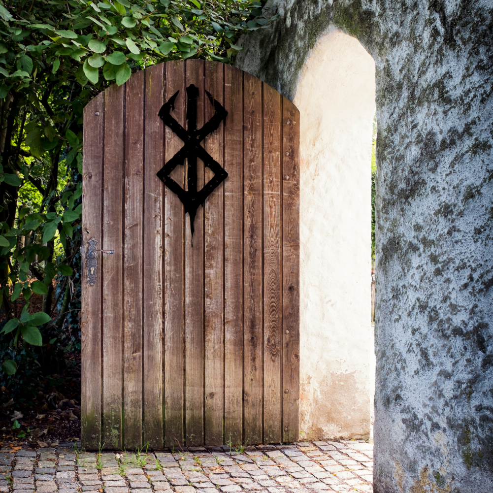 Viking Berserker Rune Metal Wall Sign