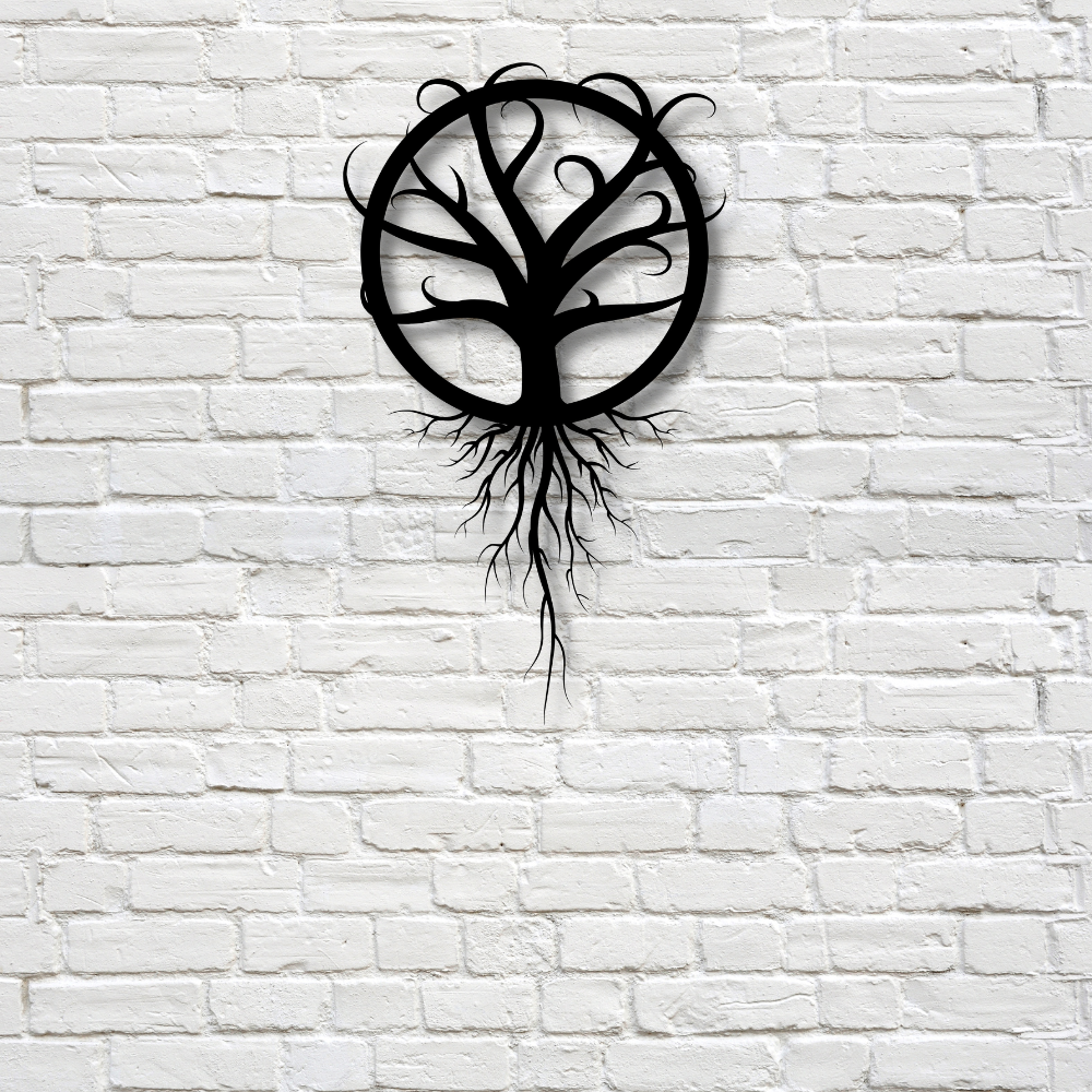 Viking Mystic Tree of Life Symbol Metal Wall Sign