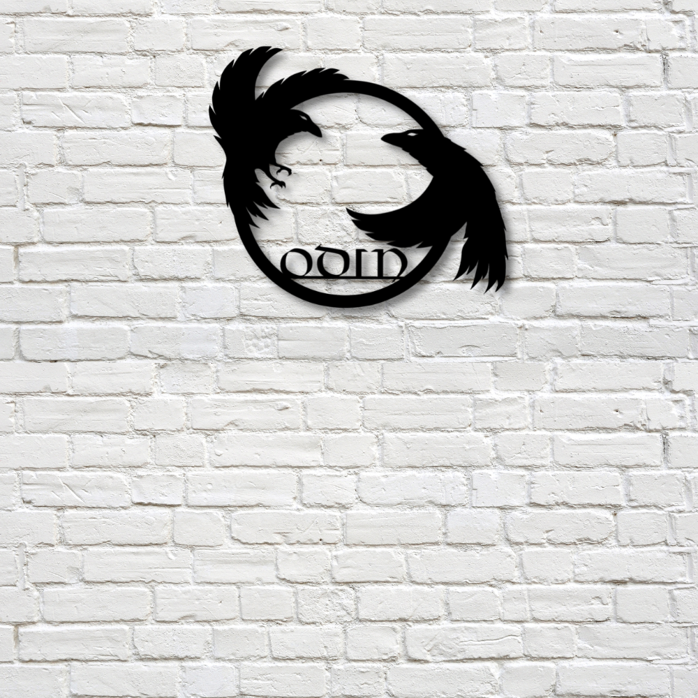Odin's Ravens Metal Wall Sign