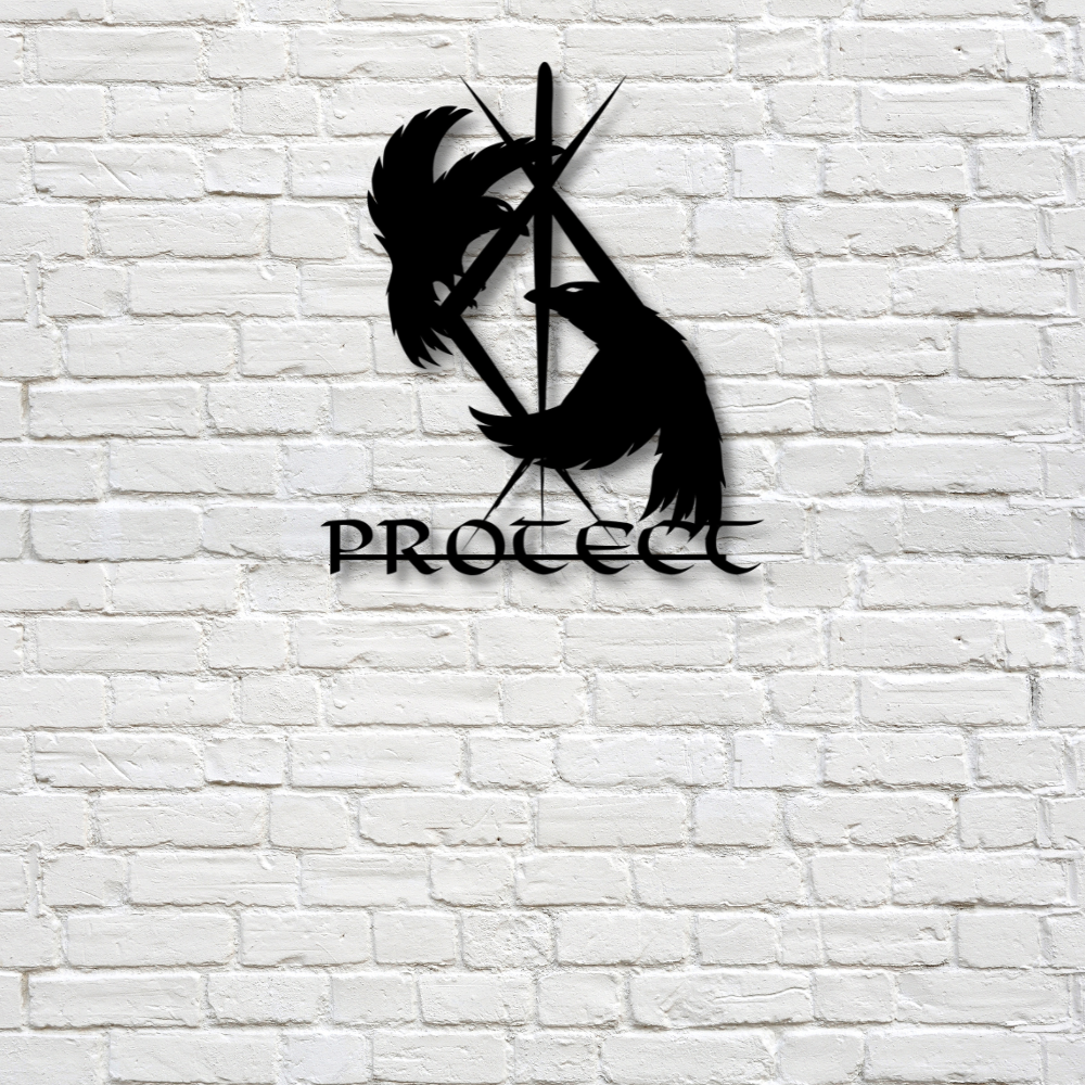 Viking Protect Metal Wall Sign