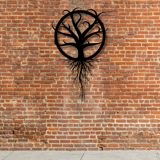 Viking Mystic Tree of Life Symbol Metal Wall Sign