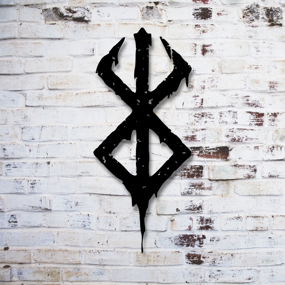 Viking Berserker Rune Metal Wall Sign