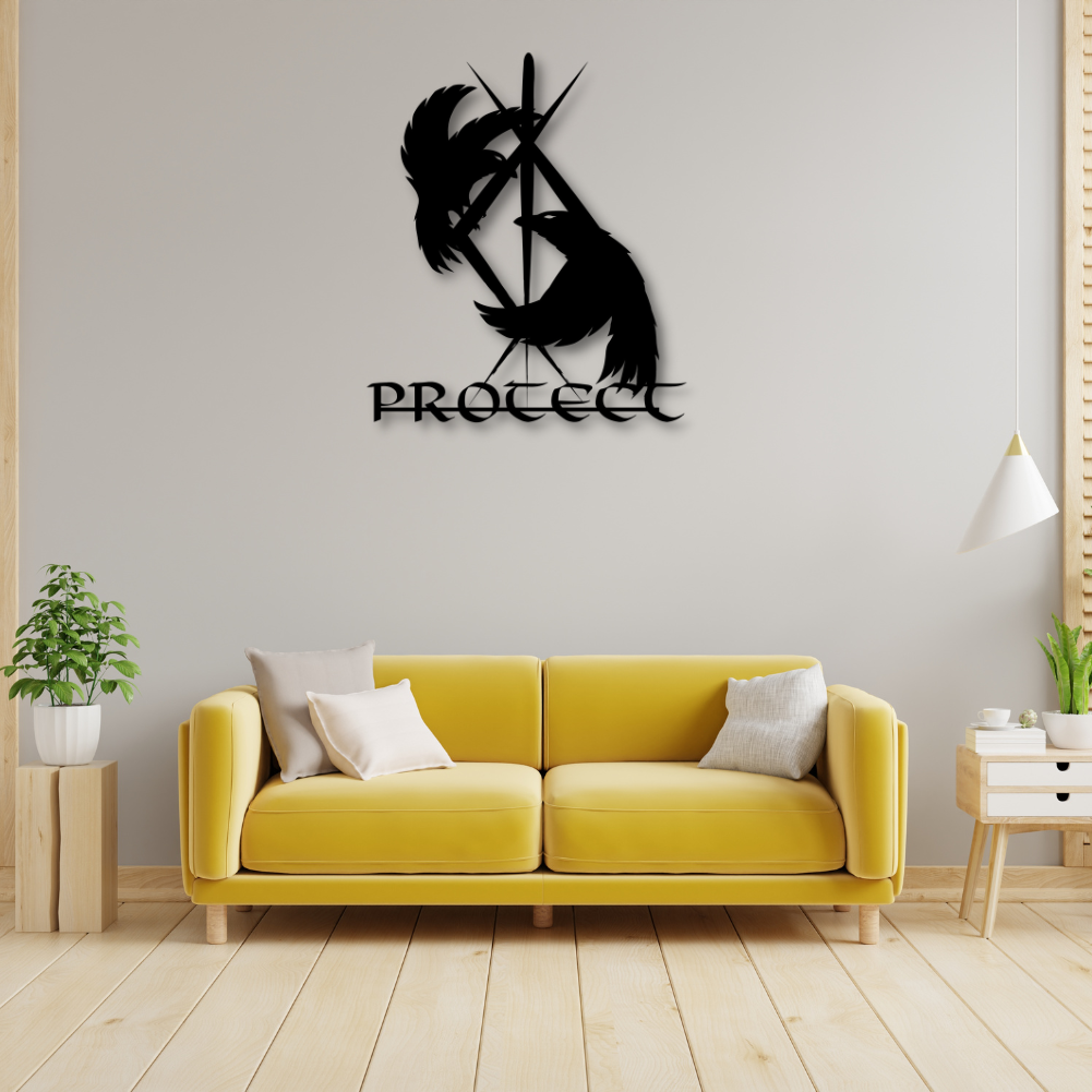 Viking Protect Metal Wall Sign