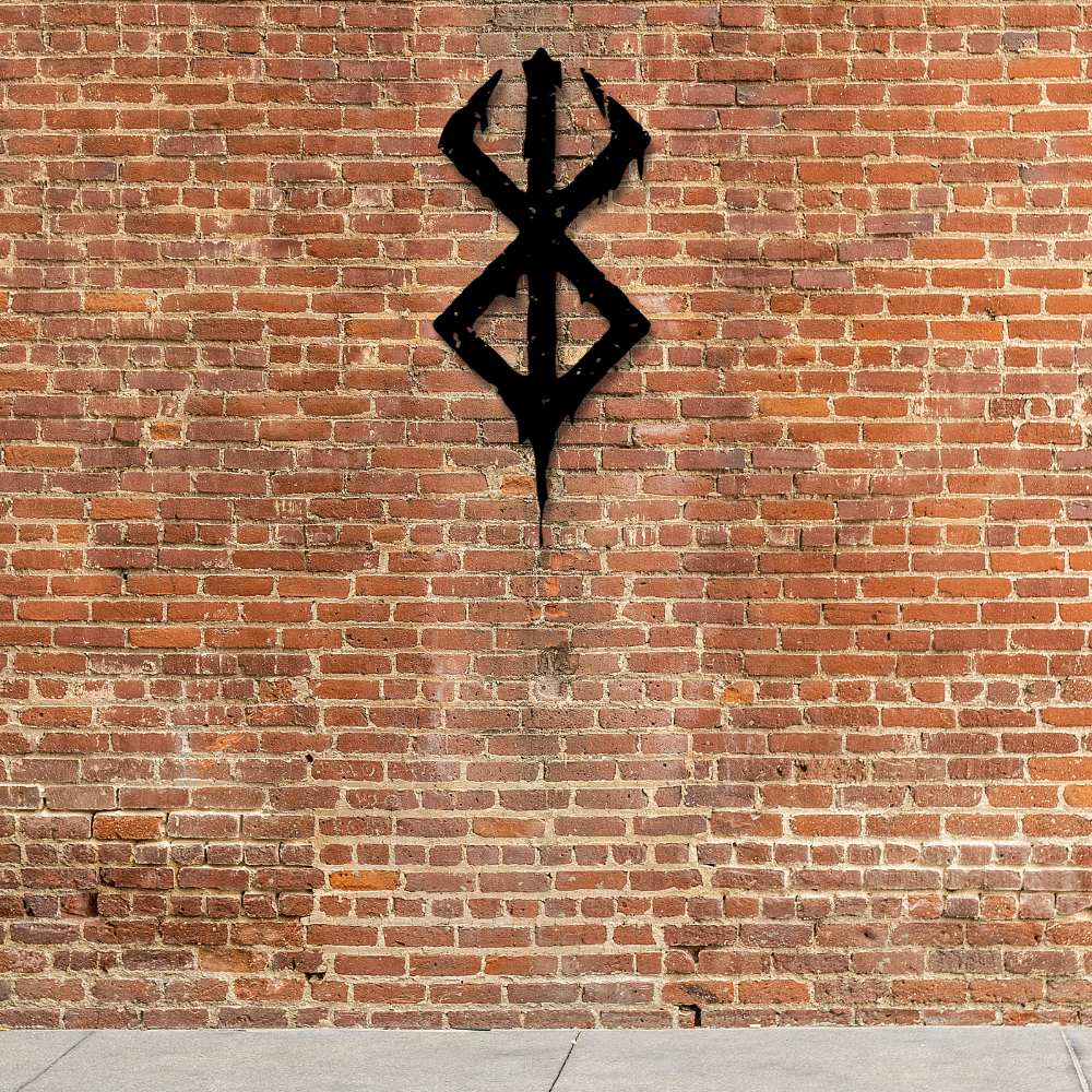 Viking Berserker Rune Metal Wall Sign