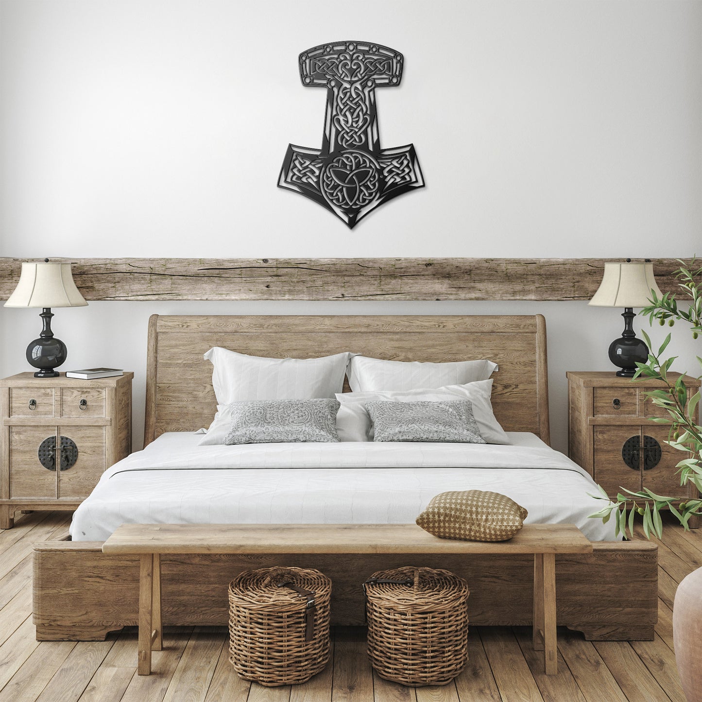 Thor's Hammer Metal Wall Sign