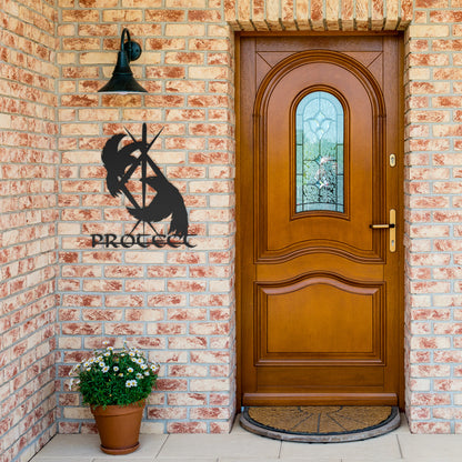 Viking Protect Metal Wall Sign