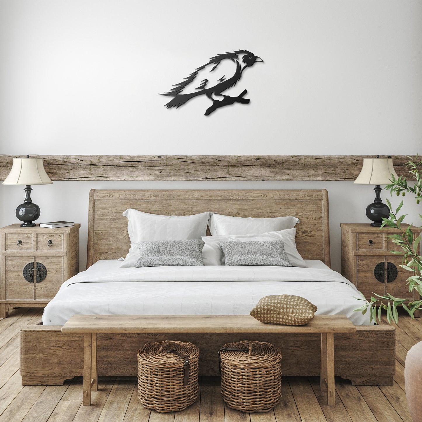 Viking Spirit Crow Metal Wall Sign